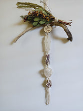 Load image into Gallery viewer, Selenite - Clear Quartz - Mica Blade and Labradorite Floral Wall Strand