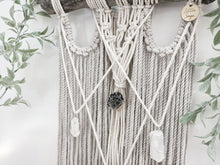 Load image into Gallery viewer, Clear Quartz - Agate Geode - Selenite - Smokey Quartz Wall Hanging