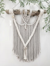 Load image into Gallery viewer, Clear Quartz - Selenite - Smokey Quartz Wall Hanging