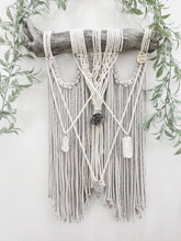 Load image into Gallery viewer, Clear Quartz - Agate Geode - Selenite - Smokey Quartz Wall Hanging