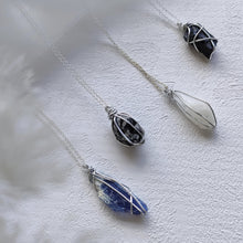 Load image into Gallery viewer, Black Tourmaline - Clear Quartz Silver Chain