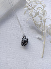 Load image into Gallery viewer, Black Tourmaline - Clear Quartz Silver Chain