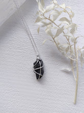 Load image into Gallery viewer, Black Tourmaline Silver Chain