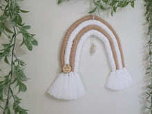 Load image into Gallery viewer, Latte Citrine Macrame Rainbow Wall Hanging
