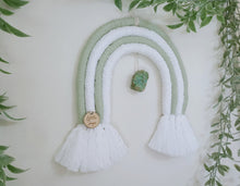 Load image into Gallery viewer, Sage Amazonite Macrame Rainbow Wall Hanging
