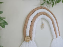Load image into Gallery viewer, Latte Citrine Macrame Rainbow Wall Hanging
