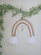 Load image into Gallery viewer, Latte Citrine Macrame Rainbow Wall Hanging
