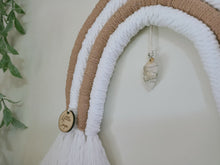 Load image into Gallery viewer, Latte Citrine Macrame Rainbow Wall Hanging

