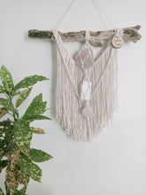 Load image into Gallery viewer, Rose Quartz - Selenite - Clear Quartz Mini Macrame
