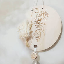 Load image into Gallery viewer, Clear Quartz - Selenite - Rose Quartz Line Art Botanical
